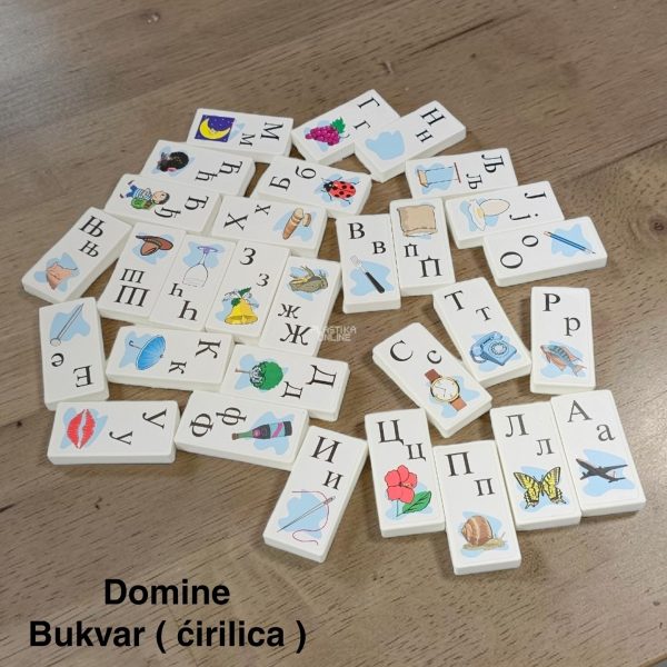 Bukvar (Ćirilica) domine , domine, igračka