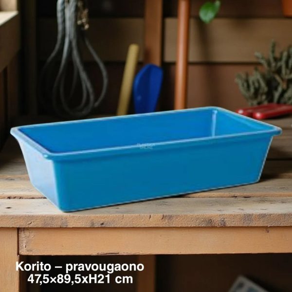 Korito - pravougaono 47,5×89,5xH21 cm, Višenamensko plastično korito , Plastično korito , Višenamensko korito za domaćinstvo, Pravougaono korito, Korito za baštu