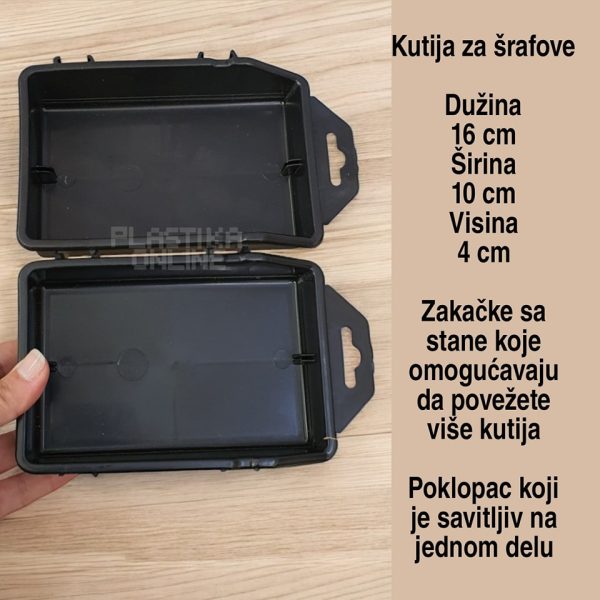 Kutija za šrafove 16x10x4 cm , klaseri za srafove
