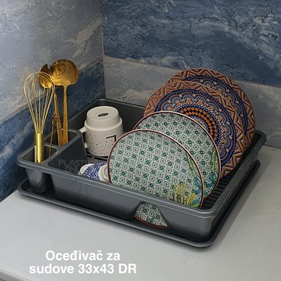 Ocedjivač za sudove 33 x 43cm, ocedjivac za sudove, cediljka za sudove, ocedjivac posudja, susac za sudove, plastika za sudove