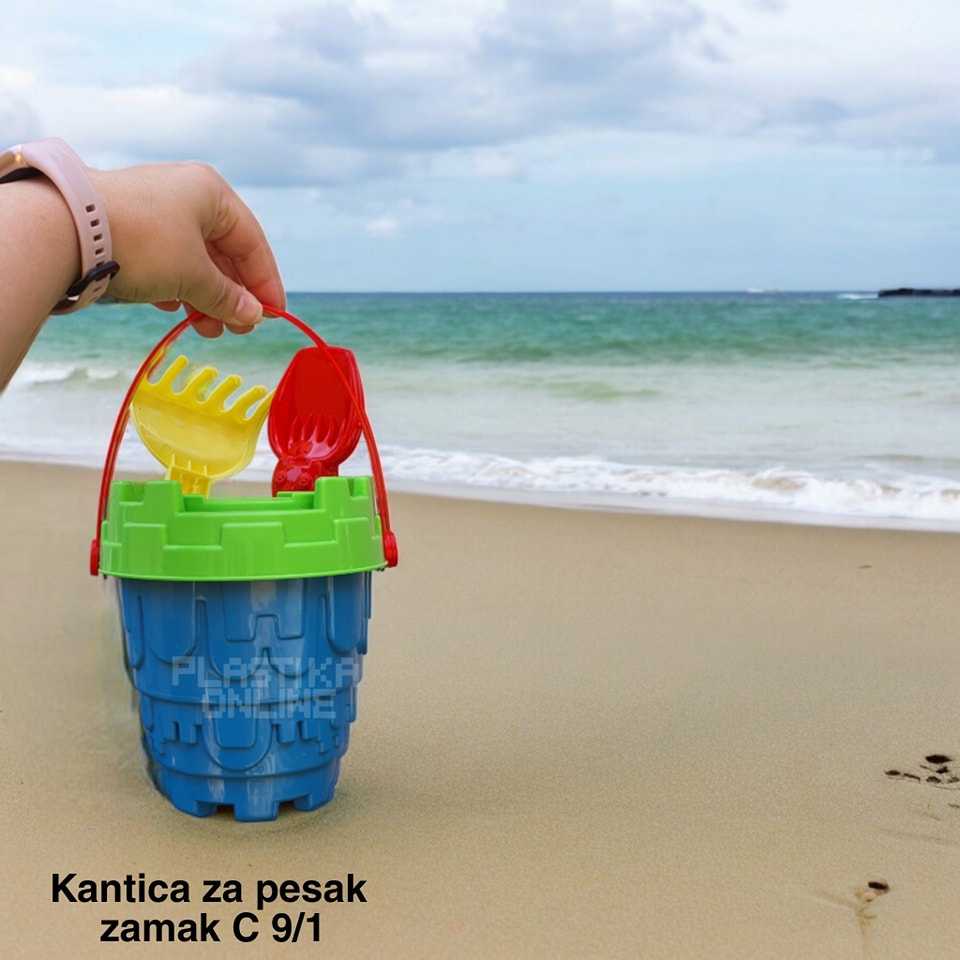 Kantica za pesak zamak C -9 , Igračke za pesak, igračke za plazu, kofa za pesak, kantica za decu