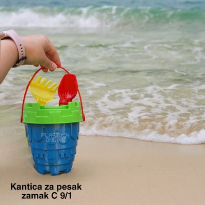 Kantica za pesak zamak C -9 , Igračke za pesak, igračke za plazu, kofa za pesak, kantica za decu