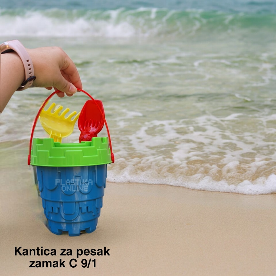 Kantica za pesak zamak C -9 , Igračke za pesak, igračke za plazu, kofa za pesak, kantica za decu