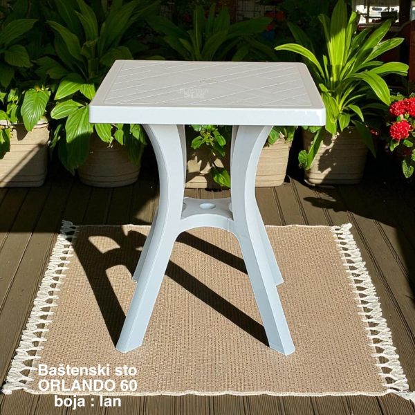 Sto baštenski 60x60 Orlando, plasticni sto, sto za bastu, mali sto, bastenski sto