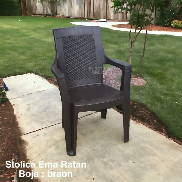 Stolica Ema ratan 7031 plasticne stolice, bastenske stolice, stolice za terase, stolica, stolice