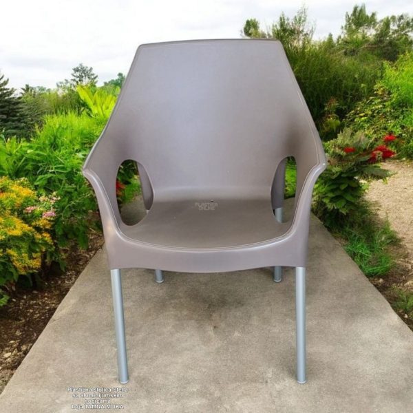 plasticne stolice, bastenske stolice, stolice za terase, stolica, stolice stolica stella sa aluminijumskim nogama moka
