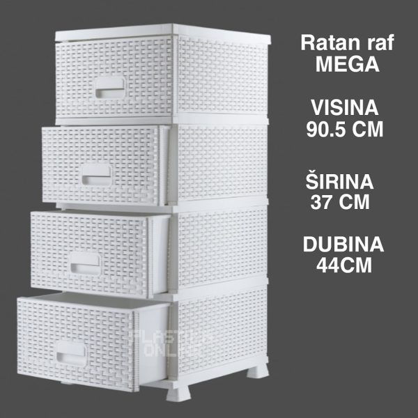 ratan raf mega fiokar , plasticni fiokar, fiokar sa 4 fioke