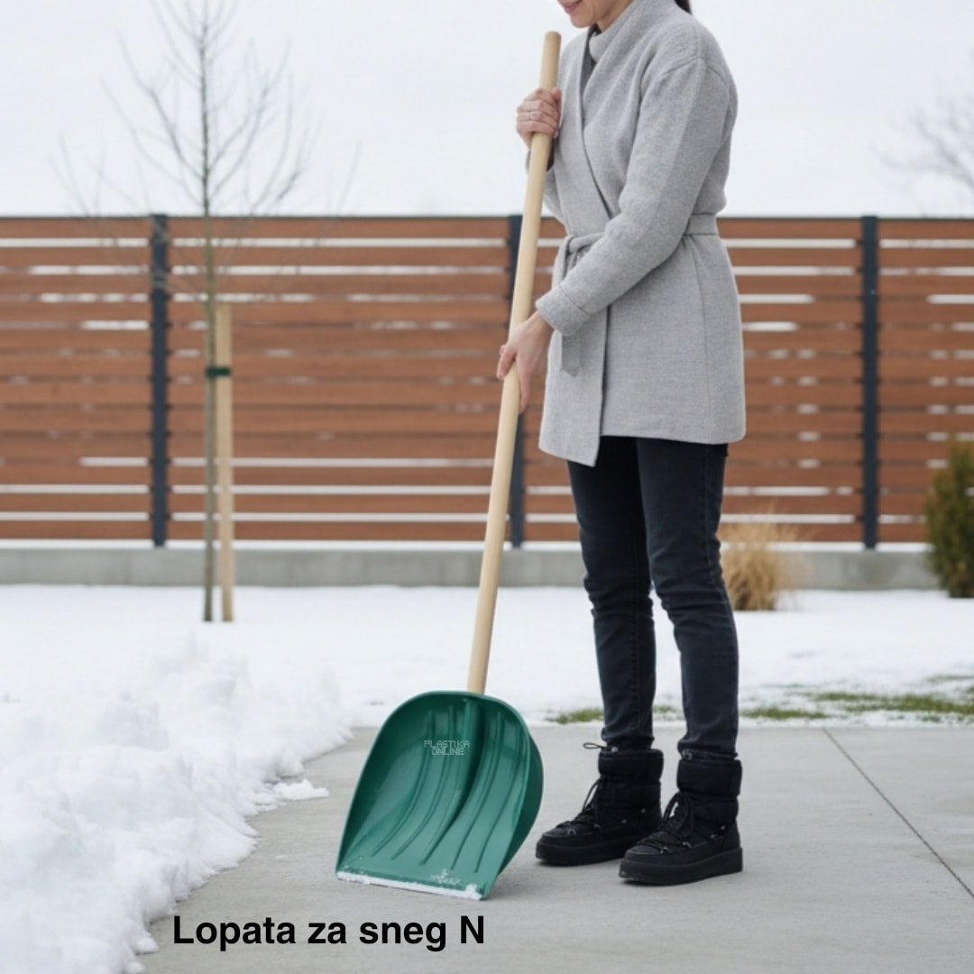 Lopata za sneg N 160 cm sa metalnim ojačanjem , Plastična lopata za sneg, Lopata za sneg sa metalnim ojačanjem,