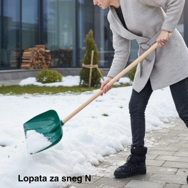 Lopata za sneg N 160 cm sa metalnim ojačanjem , Plastična lopata za sneg, Lopata za sneg sa metalnim ojačanjem,