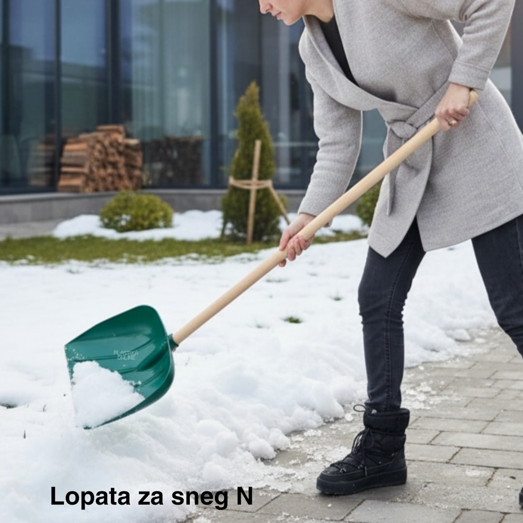 Lopata za sneg N 160 cm sa metalnim ojačanjem , Plastična lopata za sneg, Lopata za sneg sa metalnim ojačanjem,