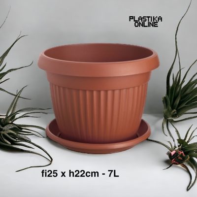 Saksija Mediteran Ø25 H22 / 7L sa podmetačem