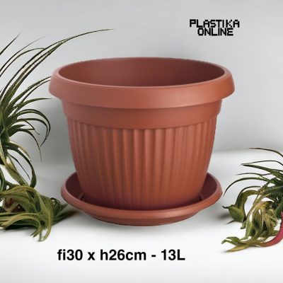 Saksija Mediteran Ø30 H 26 / 13L sa podmetačem