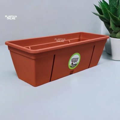 Žardinjera Anversa 50cm sa metalnim držačem - TERAKOT-CIGLA