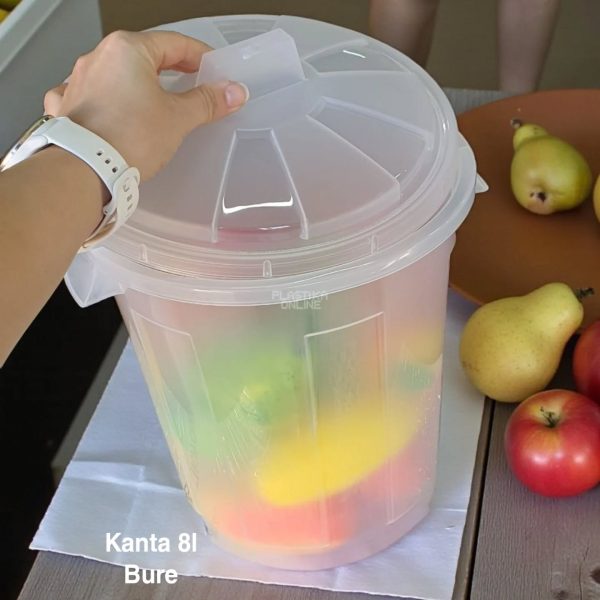 Kanta 8L, mini bure, Plastična kanta za zimnicu, Mini bure za domaćinstvo , Kanta za ajvar, turšiju i kiselo povrće,