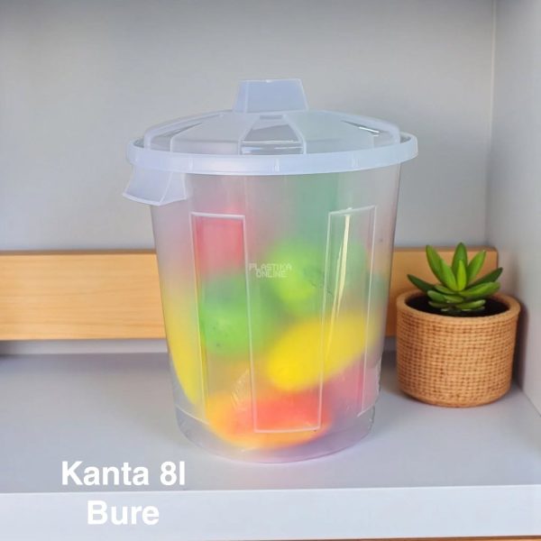 Kanta 8L, mini bure, Plastična kanta za zimnicu, Mini bure za domaćinstvo , Kanta za ajvar, turšiju i kiselo povrće,