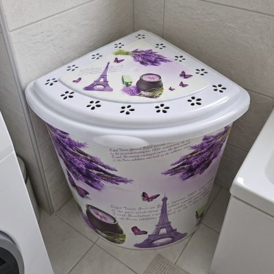 Ugaona korpa za prljav veš 50L LAVANDA