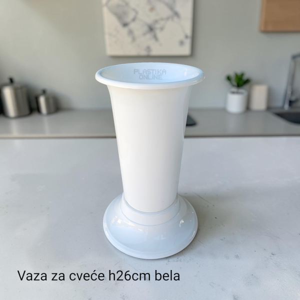 Vaza za cveće mala h26cm bele boje