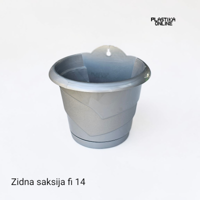 Zidna saksija MN siva fi 14cm