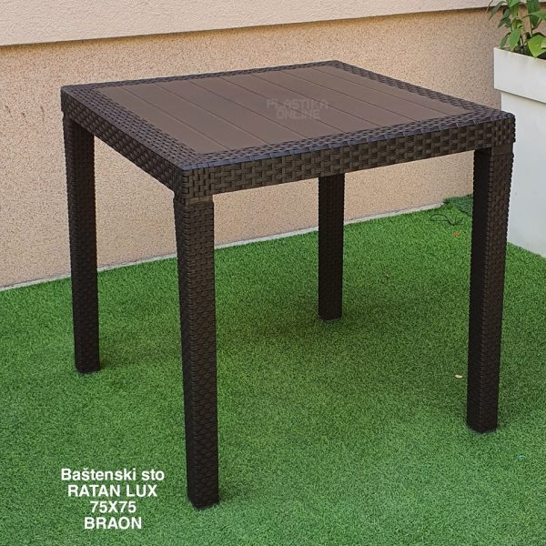 Baštenski sto ratan LUX 75x75cm , baštenski stolovi, plastični baštenski stolovi, ratan stolovi , bastenski stolovi plasticni