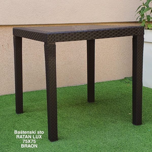 Baštenski sto ratan LUX 75x75cm , baštenski stolovi, plastični baštenski stolovi, ratan stolovi , bastenski stolovi plasticni Baštenski set AMELIA - sto ratan 75x75 i 4 stolice ratan Amelia plasticne stolice, plasticni stolovi, bastenski namestaj