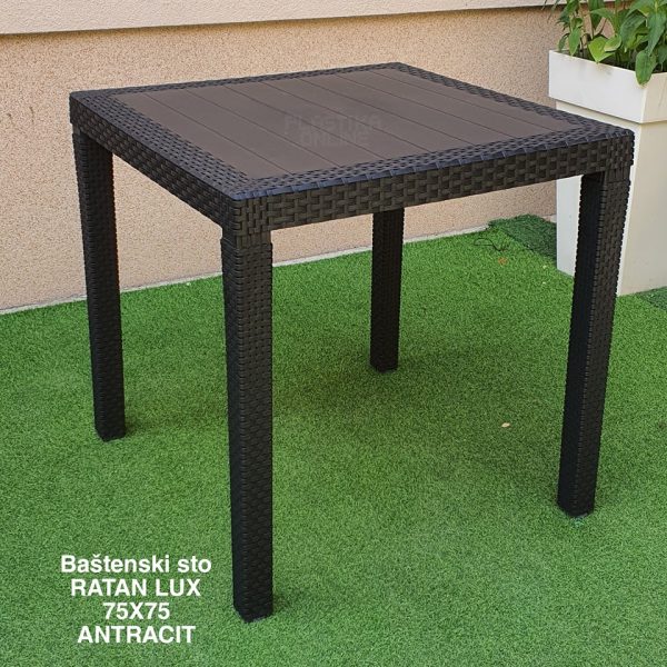 Baštenski sto ratan LUX 75x75cm , baštenski stolovi, plastični baštenski stolovi, ratan stolovi , bastenski stolovi plasticni