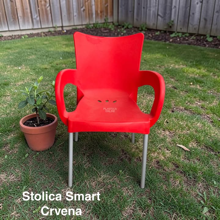Plasticna stolica Smart sa metalnim nogama