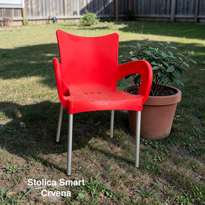 Plasticna stolica Smart sa metalnim nogama