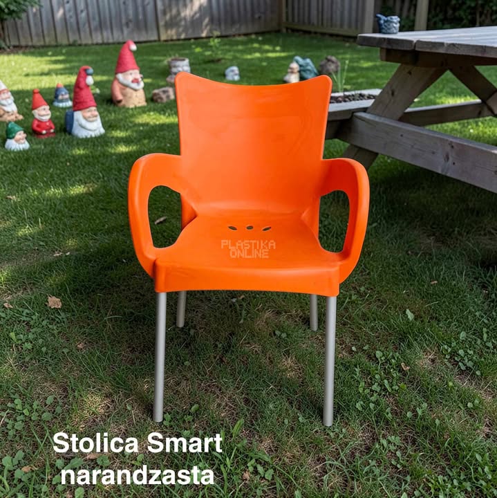 Plasticna stolica Smart sa metalnim nogama