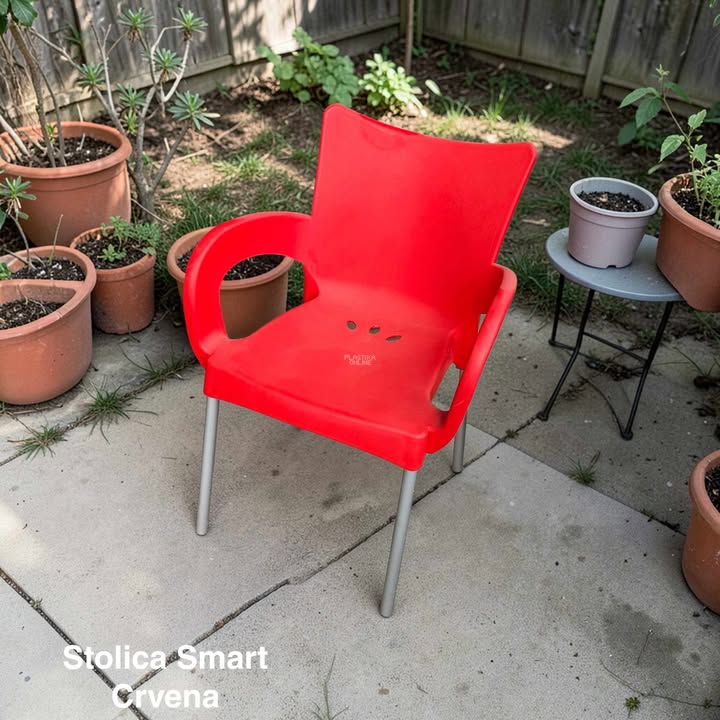 Plasticna stolica Smart sa metalnim nogama