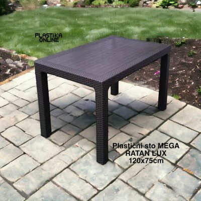 Plastični sto Mega ratan lux 120x75