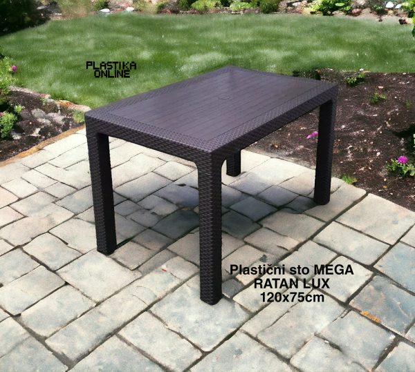 Plastični sto Mega ratan lux 120x75