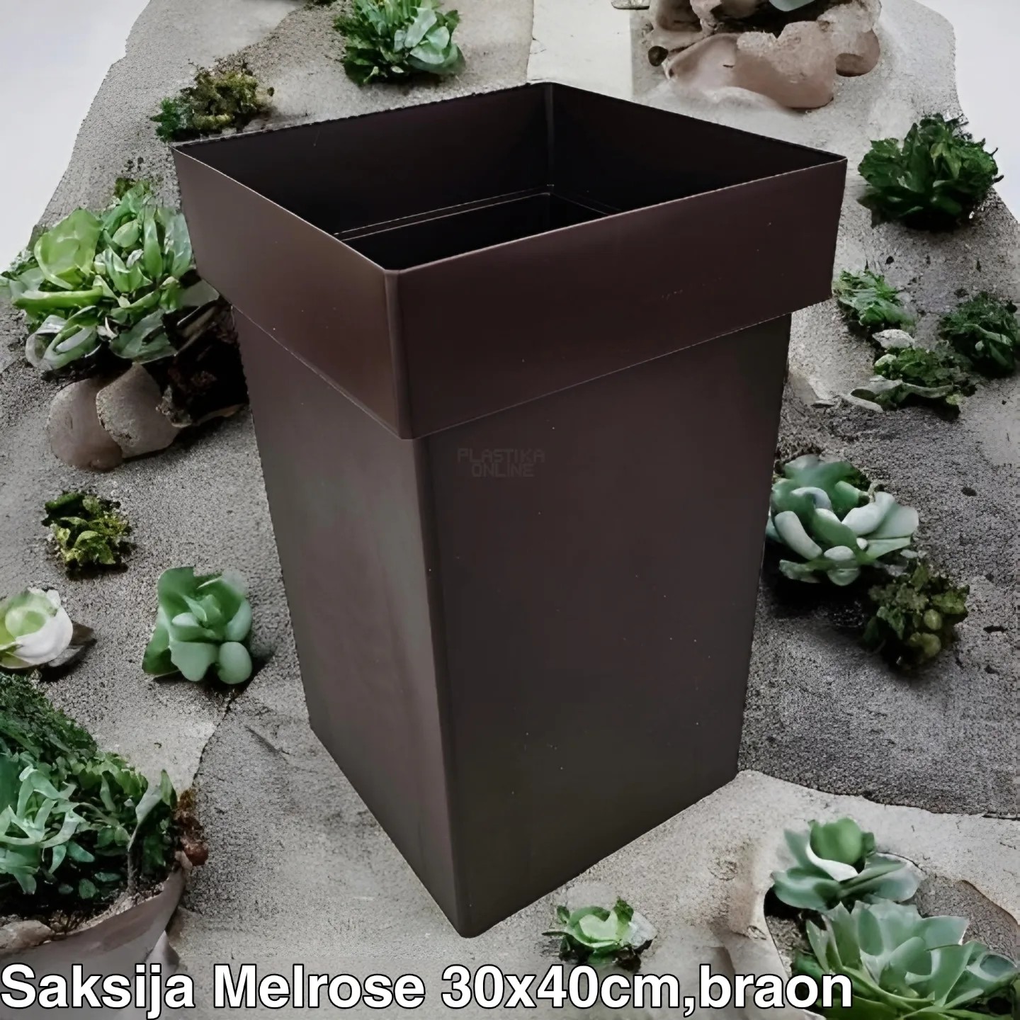 saksija melrose, plasticne saksije, kockaste saksije , saksije