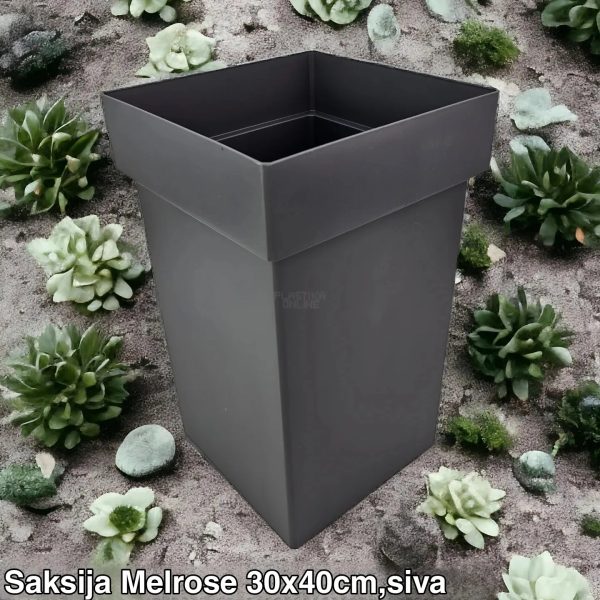 saksija melrose, plasticne saksije, kockaste saksije , saksije