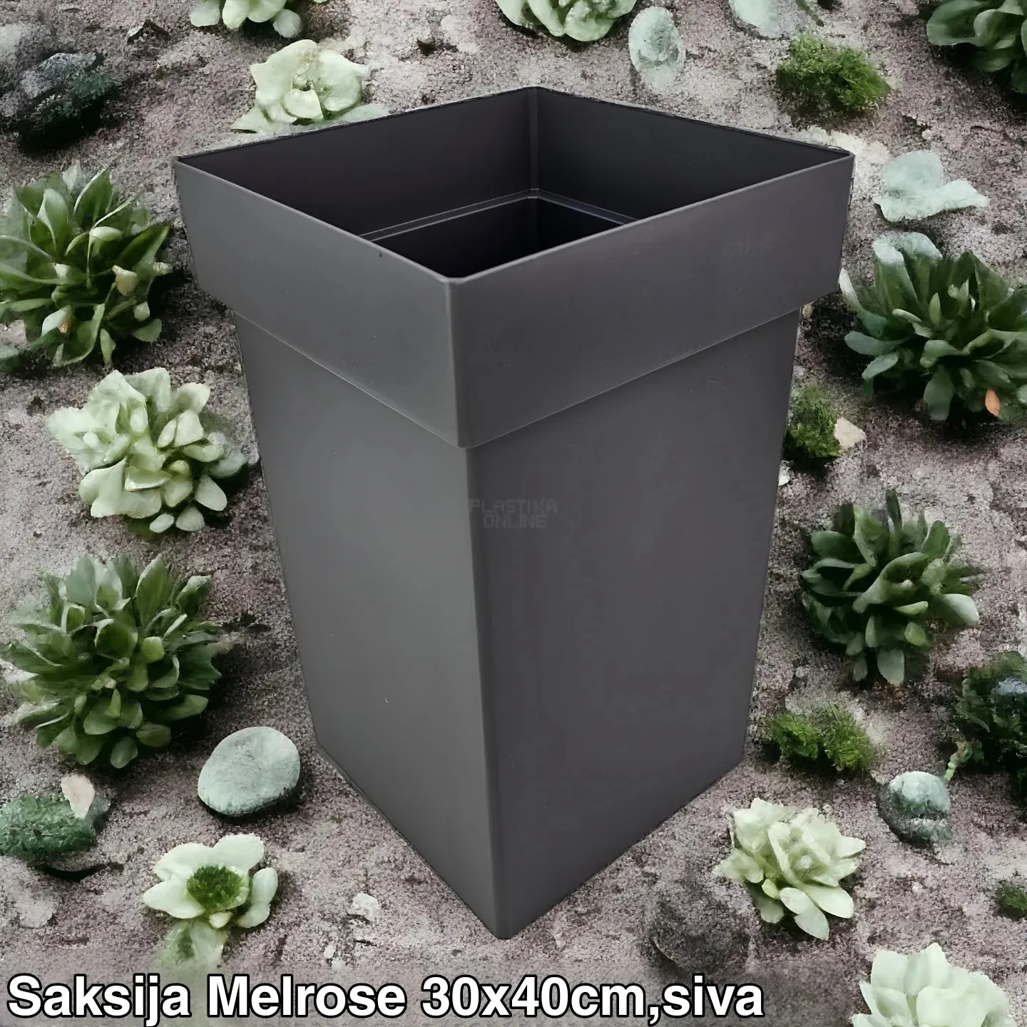 saksija melrose, plasticne saksije, kockaste saksije , saksije