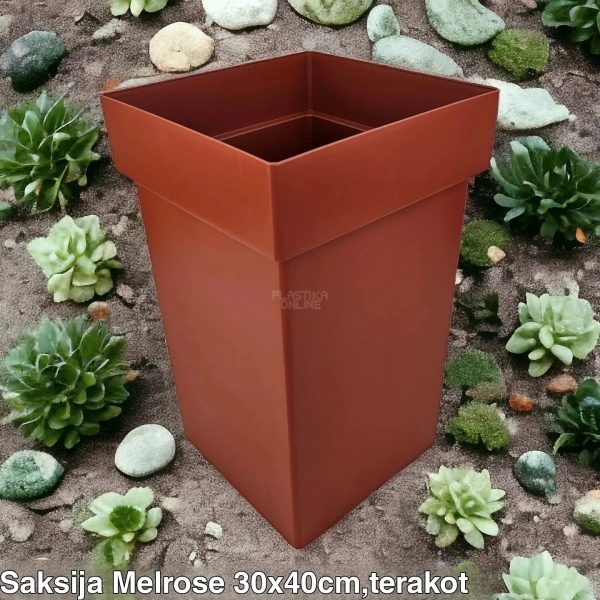 saksija melrose, plasticne saksije, kockaste saksije , saksije