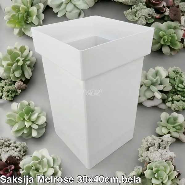 saksija melrose, plasticne saksije, kockaste saksije , saksije