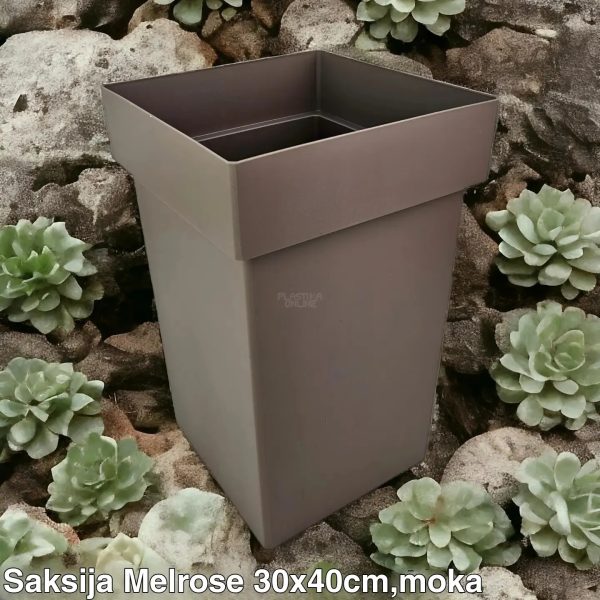 saksija melrose, plasticne saksije, kockaste saksije , saksije