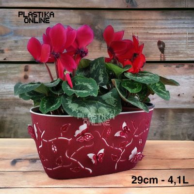 Žardinjera 3D Butterfly - ovalna 29,5cm 4,1L