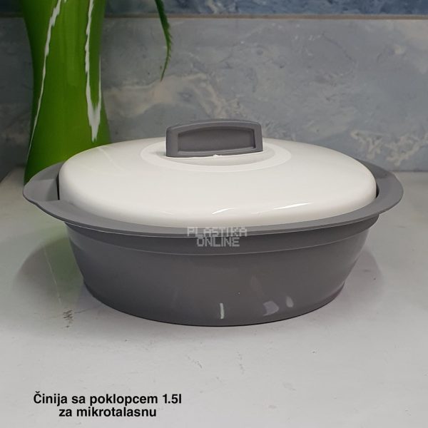 Činija sa poklopcem 1 ,5L , činija za mikrotalasnu sa poklopcem, činija za mikrotalasnu, plasticne cinije, plasticne cinije sa poklopcem, plastične činije, plasticna cinija,