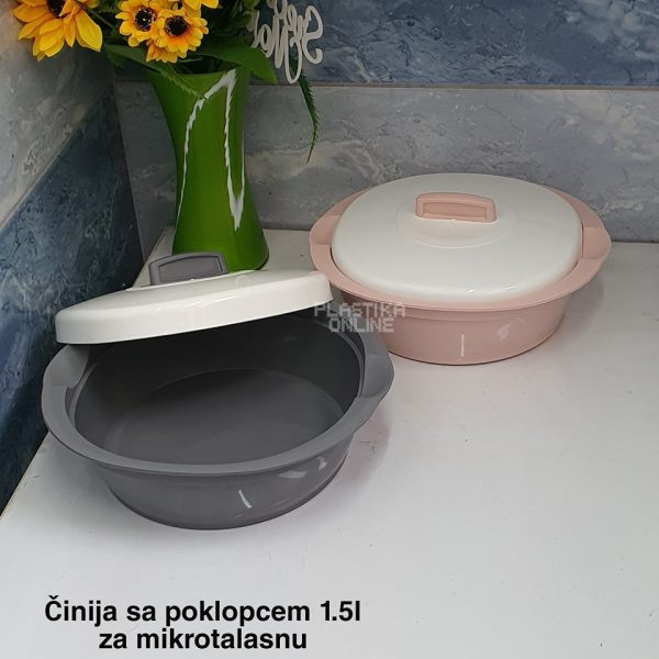 Činija sa poklopcem 1 ,5L , činija za mikrotalasnu sa poklopcem, činija za mikrotalasnu, plasticne cinije, plasticne cinije sa poklopcem, plastične činije, plasticna cinija,