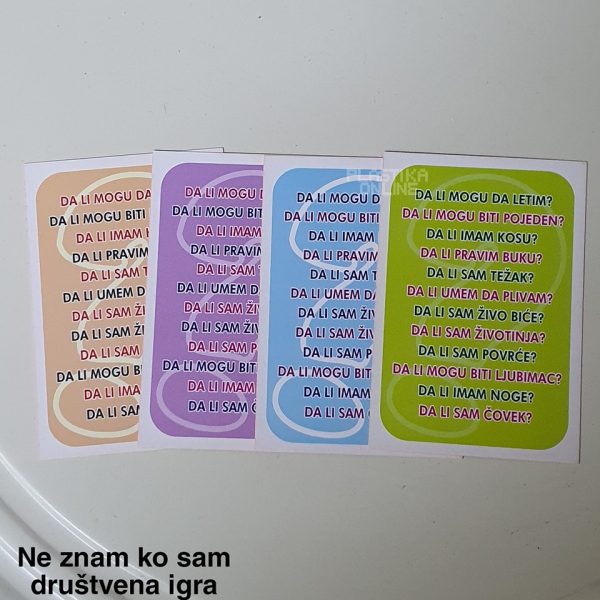 ne znam ko sam drustvena igra, igra pitanja, pitanja za decu, drustvene igre za decu, razvoj govorno-jezičkih veština kod dece
