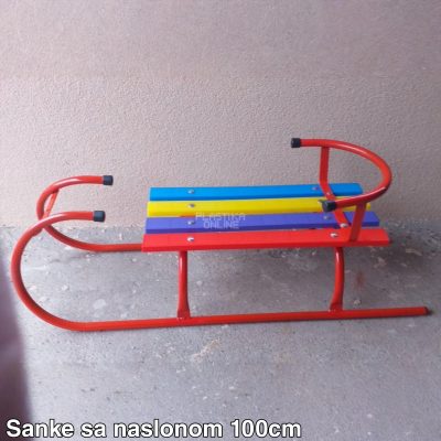 Metalne sanke za sneg sa naslonom