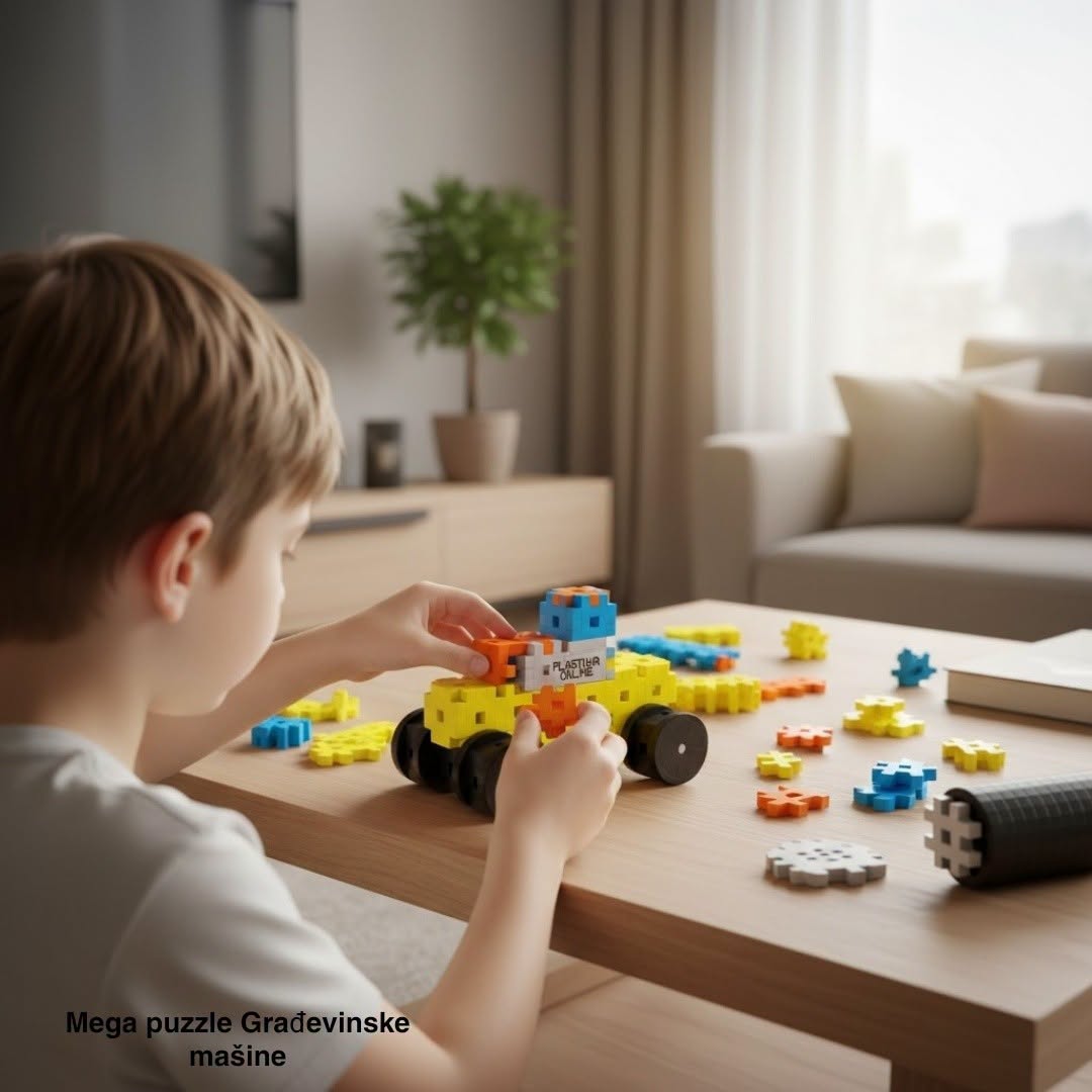 puzzle, edukativne igračke, građevinske mašine, mega puzzle
