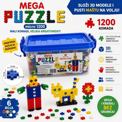 Micro puzzle , 3d puzzle , 1200 puzzli