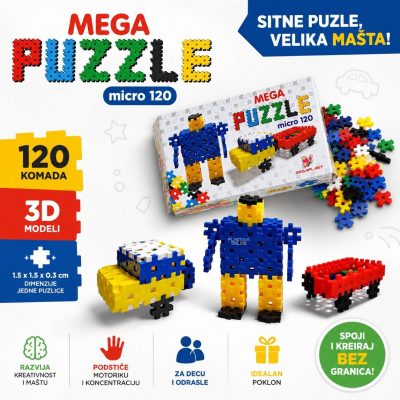 Micro puzzle , 3d puzzle , 120 puzzli