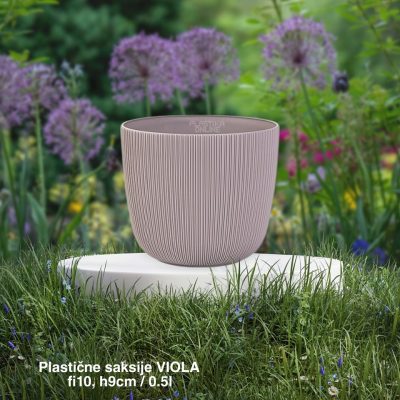 Plastične saksije Viola fi10, plasticne saksije, saksije za bastu, okrugle saksije, saksije