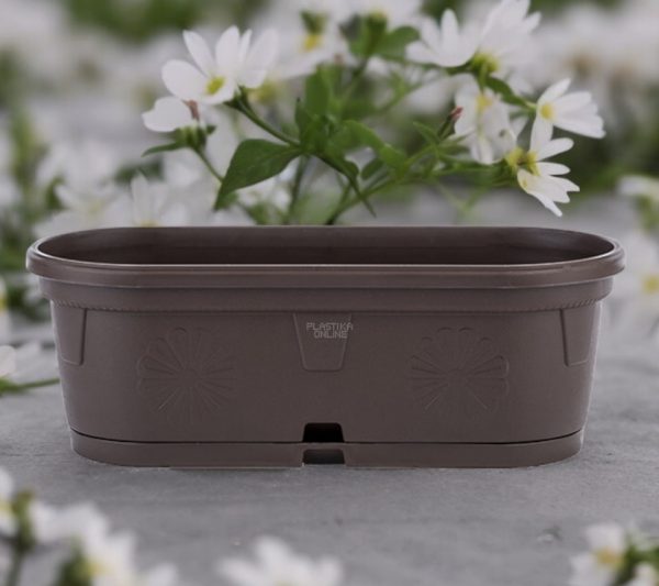 Žardinjera GERBER 35 X 12,5cm , 4l , plasticne zardinjere , zardinjere za terasu, balkonske zardinjere