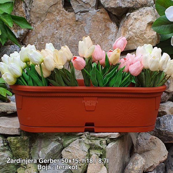 Žardinjera GERBER 50 X 15, h18- 8,7 l , balkonske zardinjere, zardinjere za tersau, zardinjere gerber