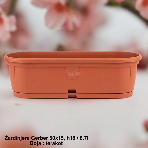 Žardinjera GERBER 50 X 15, h18- 8,7 l , balkonske zardinjere, zardinjere za tersau, zardinjere gerber