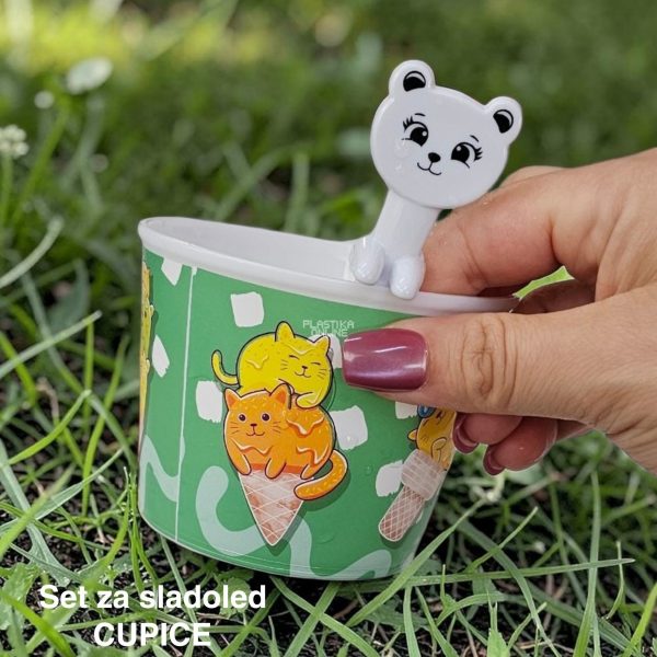 Set za sladoled 4, Čaše za sladoled, činije za sladoled, Posude za sladoled